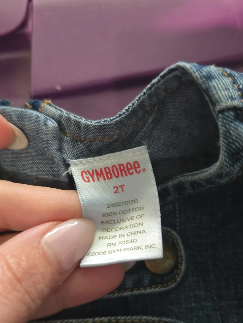 2006 Gymboree Royal Gardens Girls Denim Dress. 2t. Vguc